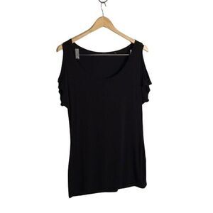 Tahari black cold soulder short sleeve size M